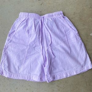 Vintage 100% Cotton Lavender Shorts